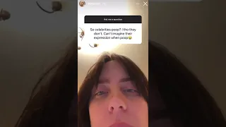 BILLIE EILISH reads a comment about pooping #billieeilish