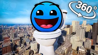Water On The Hill Toilet - City in 360° Video | VR / 8K | (Lobotomy Dash)