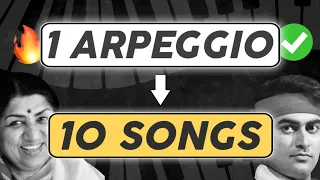 10 Retro songs on 1 Arpeggio pattern | Learn how to play arpeggios easily - PIX Series Hindi -Part 2