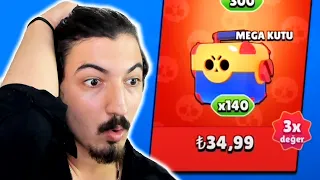 35 TL' ye 140 MEGA KUTU! (EN İYİ TEKLİF) Brawl Stars