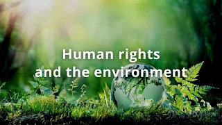 Human rights and the environment, a priority for the Council of Europe