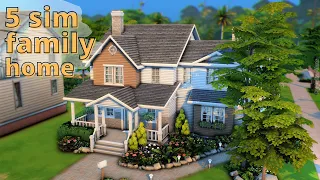 Дом для семьи из 5 симов👪│Строительство│5 Sim Family Home│SpeedBuild│NO CC [The Sims 4]