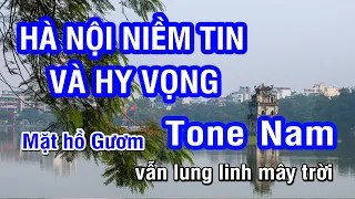 Karaoke Hà Nội Niềm Tin Và Hy Vọng Tone Nam | Nhan KTV