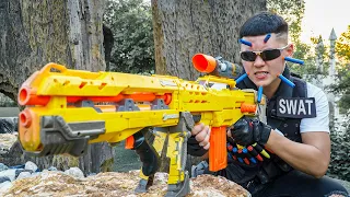 LTT Game Nerf War : Warriors SEAL X Nerf Guns Fight Braum Crazy Bandits Banned Substances