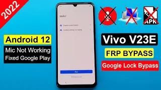 Vivo V23E FRP Bypass Android 12 | Vivo V23E V2116 Google Lock Remove | Vivo V23E FRP Unlock |