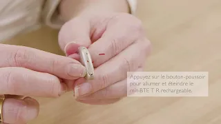 Comment allumer et éteindre le miniBTE T R rechargeable de Bernafon