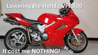 Lower your Honda VFR800 for FREE