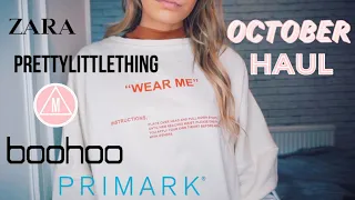 OCTOBER HAUL (primark, PLT, Zara, missguided..) | loren cook