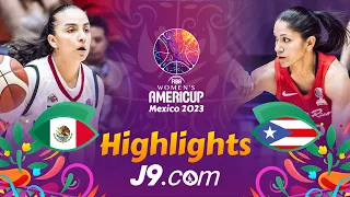 Mexico 🇲🇽 v Puerto Rico 🇵🇷 | Group Phase | J9 Highlights | #FIBAAmeriCupW