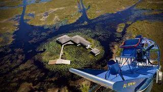 Everglades Camp Tour on Airboat (Helicopter Pad)