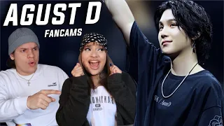 He did not come to PLAY!😍 Waleska & Efra react Agust D World Tour Fan Cams