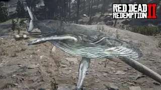 Una ballena gigante en Red Dead Redemption 2