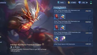 Phase 1 of Infernal Wyrmlord Premium Supply Watch till the End Mobile Legend Bang Bang 👌 🙌