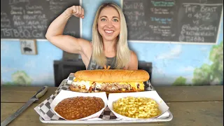 THE BEAST TRIPLE MEAT BBQ SANDWICH CHALLENGE