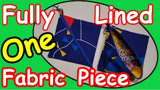How to make an easy triangle square pouch coin purse only one fabric piece Sew to Sell for beginner