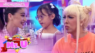 Vice is confused by the conversation between Anne and Mini Miss U Annika | It's Showtime Mini Miss U