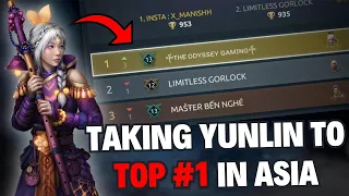 Reaching #1 in Asia using Yunlin ❤️ || Top Rank Leaderboard in 1vs 1 || Shadow Fight 4 Arena