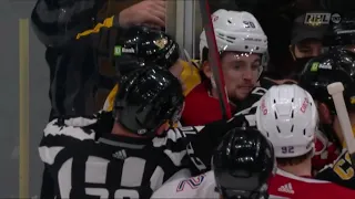 Wideman headbutts Erik Haula during scrum