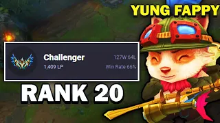How did this player get Rank 20 Challenger playing only Teemo?