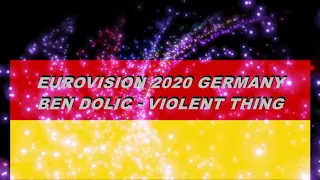 Ben Dolic Violent Thing Eurovision 2020 Germany