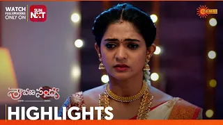 Sravana Sandyaa - Highlights of the day | Watch full EP only on Sun NXT | 20 May 2024 | Gemini TV