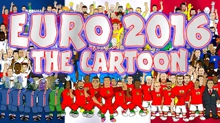 EURO 2016 - the CARTOON! (Compilation - highlights from every game with best games and goals)