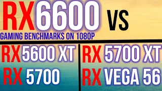 RX 6600 VS RX 5600 XT VS RX5700XT VS RX 5700 VS RX VEGA 56 WHO IS THE BEST AMD MIDRANG GPU IN 2021