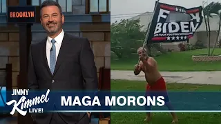 Shirtless Trumpers Fight Hurricane, Marjorie Taylor Greene Getting Divorced & a Jon Stewart Surprise