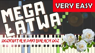 🎹 Białe róże (pieśń patriotyczna) - Piano Tutorial (MEGA ŁATWA wersja) 🎵 NUTY W OPISIE 🎼