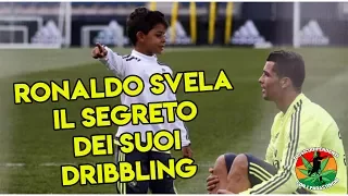 Ronaldo spiega al figlio il segreto dei suoi dribbling |#doppiaggicoatti|