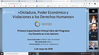 #CharlaVirtual Dictadura, poder económico y violaciones a los derechos humanos