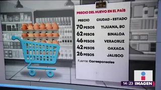 ¡Huevo sube de precio! Venden el kilo hasta en 70 pesos | Noticias con Yuriria