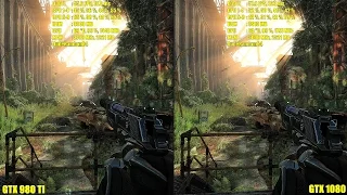 GTX 1080 Vs GTX 980 TI OC 4K Crysis 3 Frame Rate Comparison