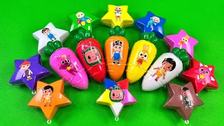 Digging up Pinkfong with CLAY inside Stars, Carrot,... Coloring! Satisfying ASMR Videos