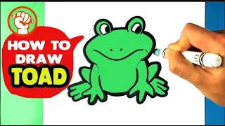 How to Draw a Cute Toad - Step by Step Drawings for Beginners - Easy Pictures to Draw Now