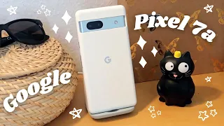 GOOGLE PIXEL 7a UNBOXING (aesthetic) | + Google Pixel accessories & setup | Elly’s Diary