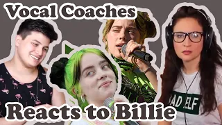 Vocal Coaches reacting to Billie Eilish 2020