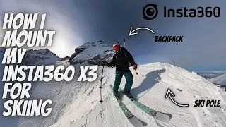 Master the art of mounting Insta360 X3 cameras for skiing