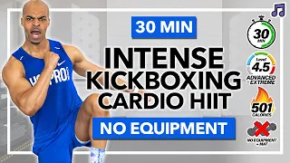 30 MIN FAT BURNING Cardio Kickboxing Workout (500 Calories) | No Equipment, All Standing, No Repeat