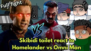 Skibidi Toilet React to Omni-Man vs Homelander Death battle FULL FIGHT | Gacha React |
