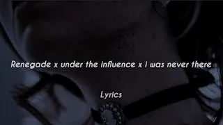 renegade x under the influence x i was never there (lyrics) the weekend x Chris brown x Aaryan shah