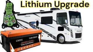 RV Lithium Battery Upgrade | Class A Motorhome Lead Acid vs Lithium Batteries