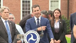 US Transportation Secretary Pete Buttigieg visits NJ to tout infrastructure bill