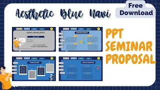 Template PPT SIDANG PROPOSAL #2 | Aesthetic PPT Blue navi | Free Template Simpel | DOWNLOAD GRATIS