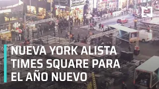 Nueva York alista Times Square para recibir el Año Nuevo - Las Noticias