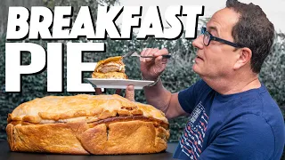 WE TOOK ALL THE BEST BREAKFAST ITEMS AND MADE THIS DELICIOUS 5 LB BEAST! | SAM THE COOKING GUY