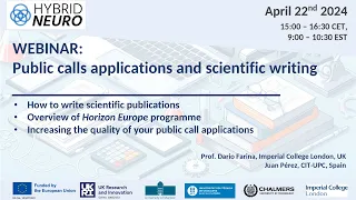 Webinar 4: Public Calls Applications and Scientific Writing