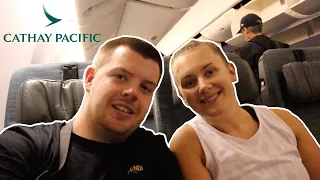 Cathay Pacific Economy LHR - HKG | Our First Long Haul Flight of FULL TIME TRAVEL