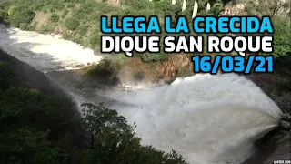 the flood reaches the San Roque dam - Sierras de Cordoba - Argentina - llega la crecida al dique