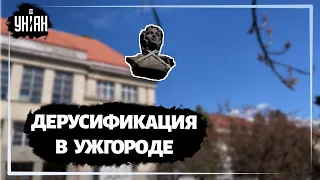 Дерусификация продолжается: в Ужгороде демонтировали памятник Пушкину